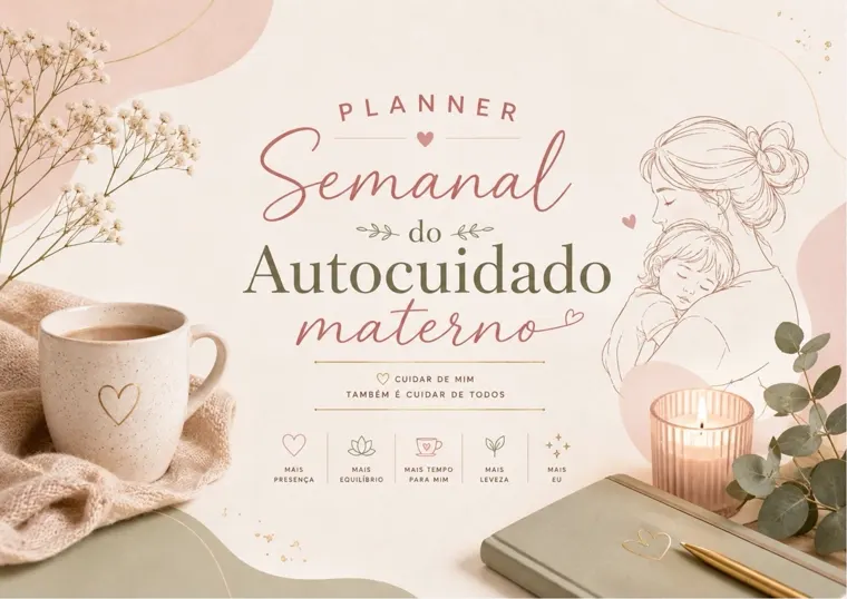 Capa do Planner Semanal do Autocuidado Materno